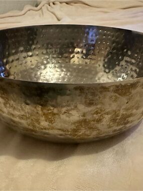 Large Hammered Silver Goldinger Bowl